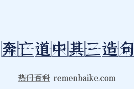 奔亡道中其三造句是什么意思的图片
